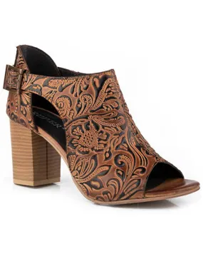 Roper Women's Mika Floral Tooled Sandals