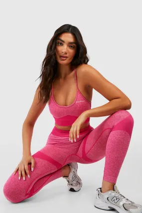 Seamless Contrast Gym Sculpt Leggings