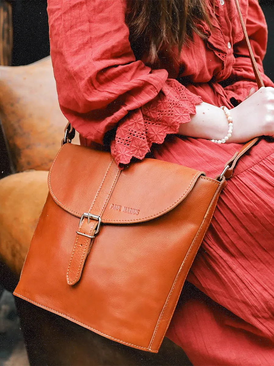 shoulder bag for woman Brown - L'Authentique - M Light Brown | PAUL MARIUS