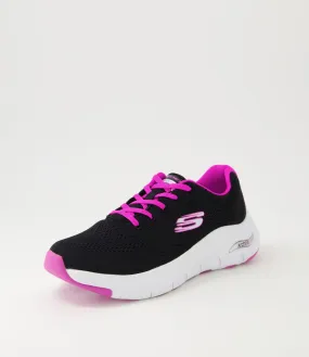 SKECHERS Arch Fit Black Fuchsia Sneakers