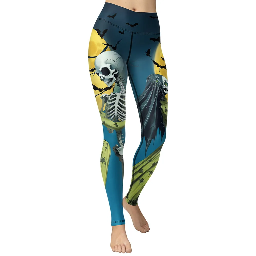 Skeleton and Zombie Yoga Leggings