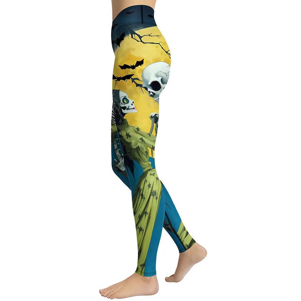 Skeleton and Zombie Yoga Leggings