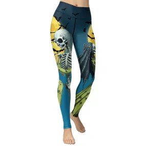 Skeleton and Zombie Yoga Leggings