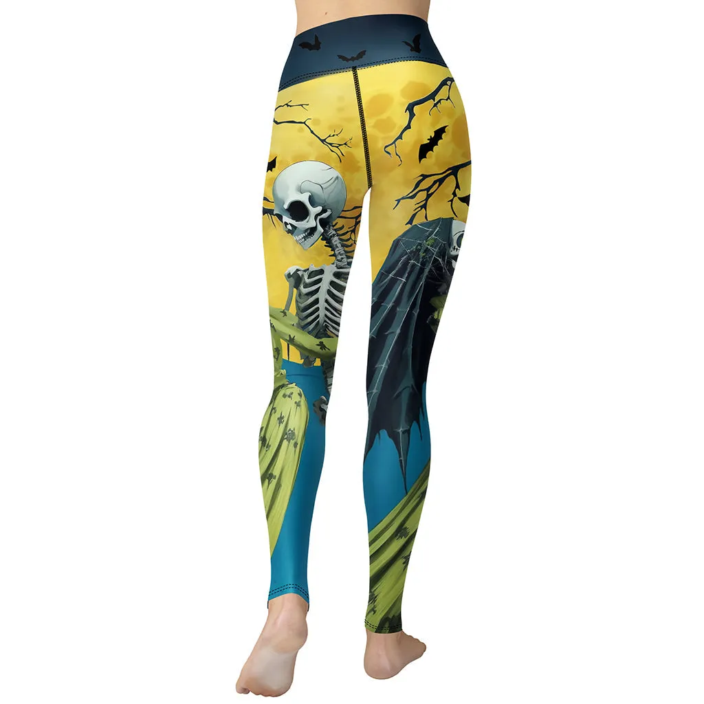 Skeleton and Zombie Yoga Leggings