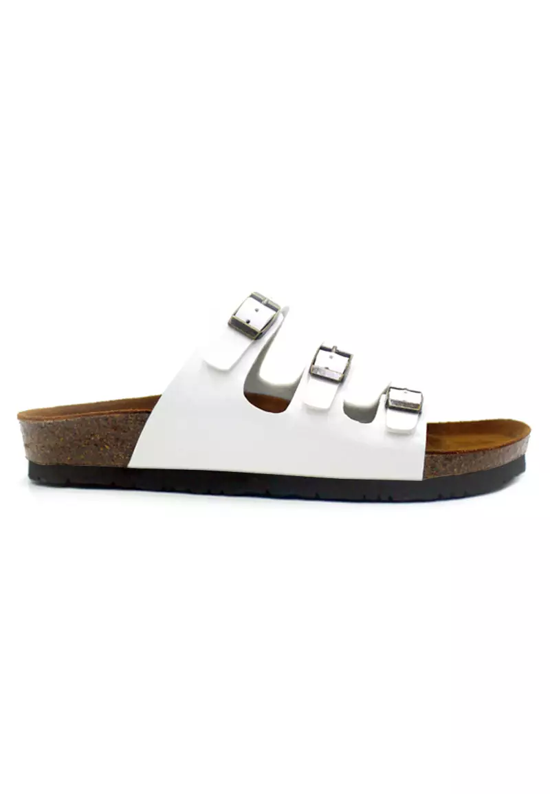 SoleSimple Ely - Glossy White Sandals & Flip Flops