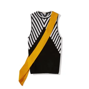 STEFAN COOKE  Sash Vest Black/Yellow 