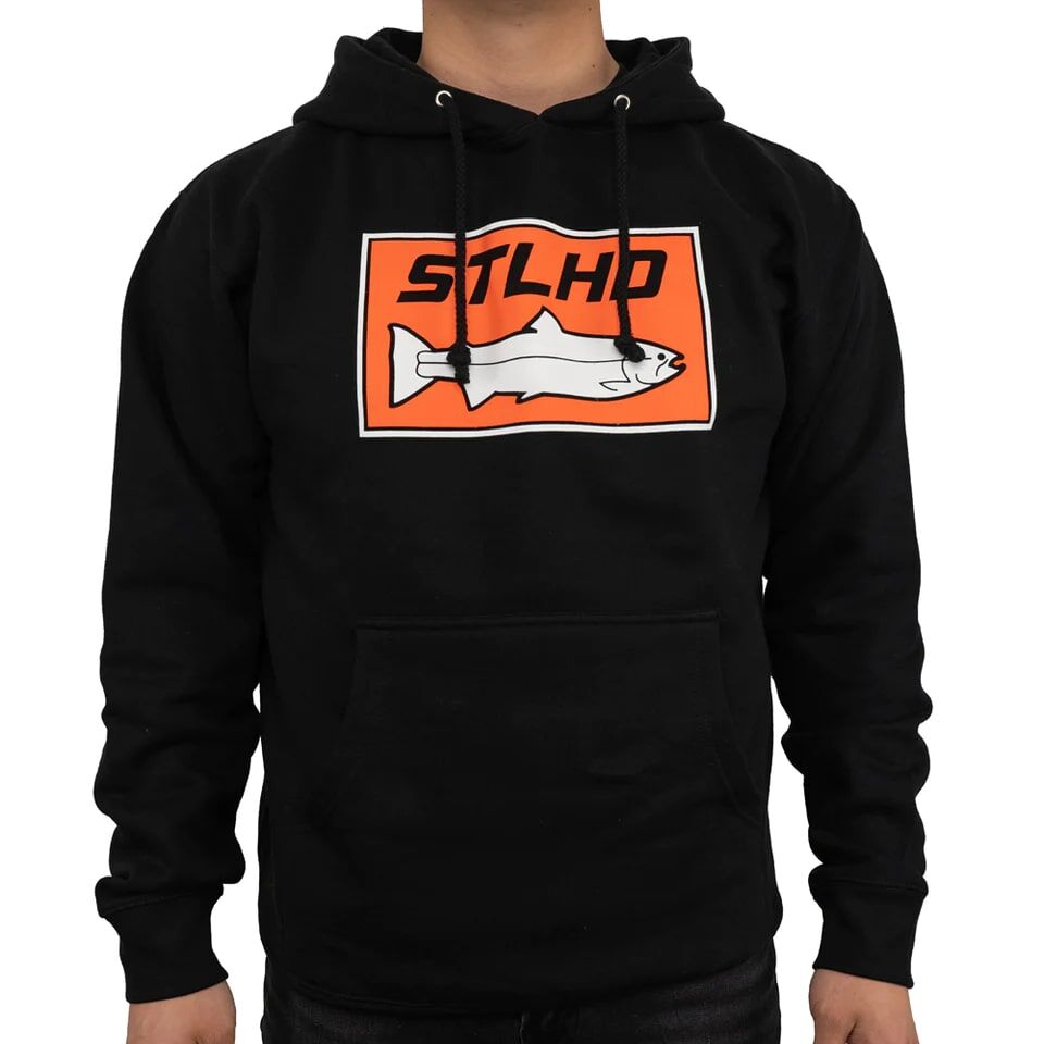 STLHD Men's Standard Logo Premium Hoodie in Black