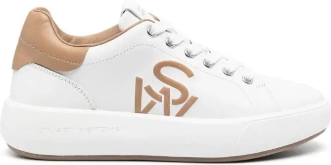 Stuart Weitzman SW Pro leather sneakers White