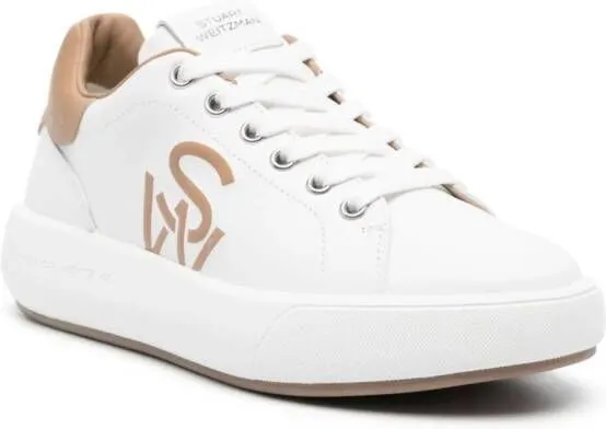 Stuart Weitzman SW Pro leather sneakers White