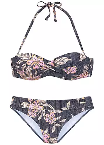 Sunseeker Floral Bandeau Bikini Set | Grattan