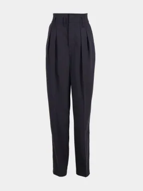 Tailored Pleated Wool Trousers