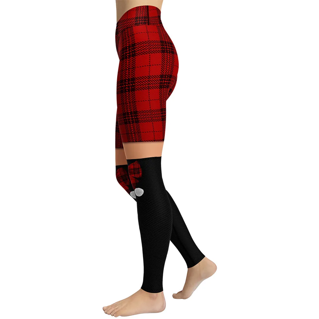 Tartan Shorts Yoga Leggings