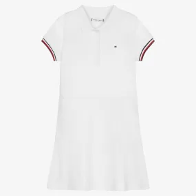 Teen Girls White Polo Dress