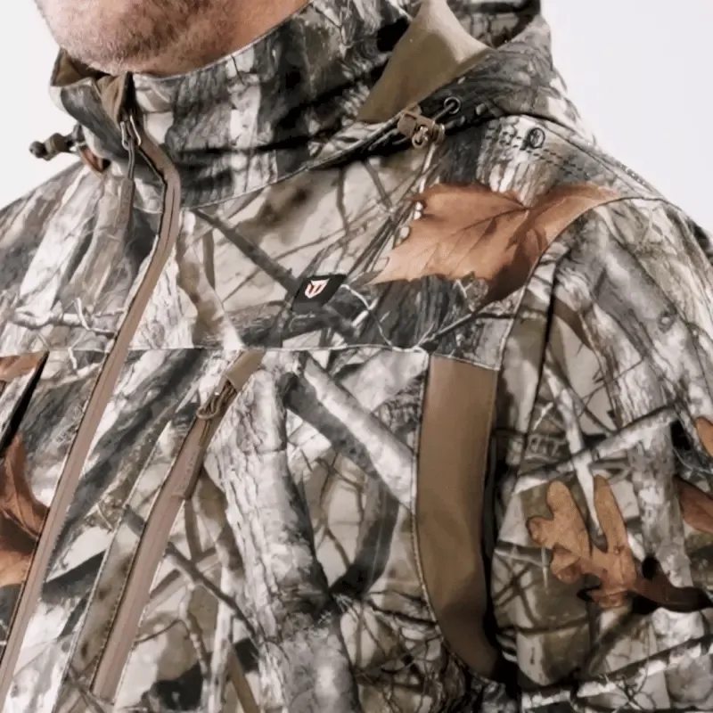 TideWe Inferno Men's Camo Heated Hunting Jacket with Battery Pack