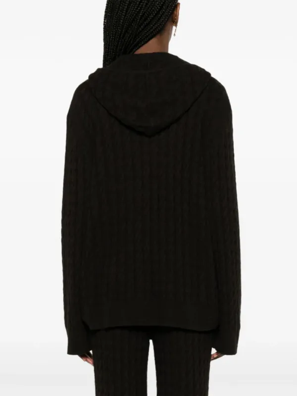 TOTEME Zipped Cable-Knit Hoodie | Luxury and style at your fingertips