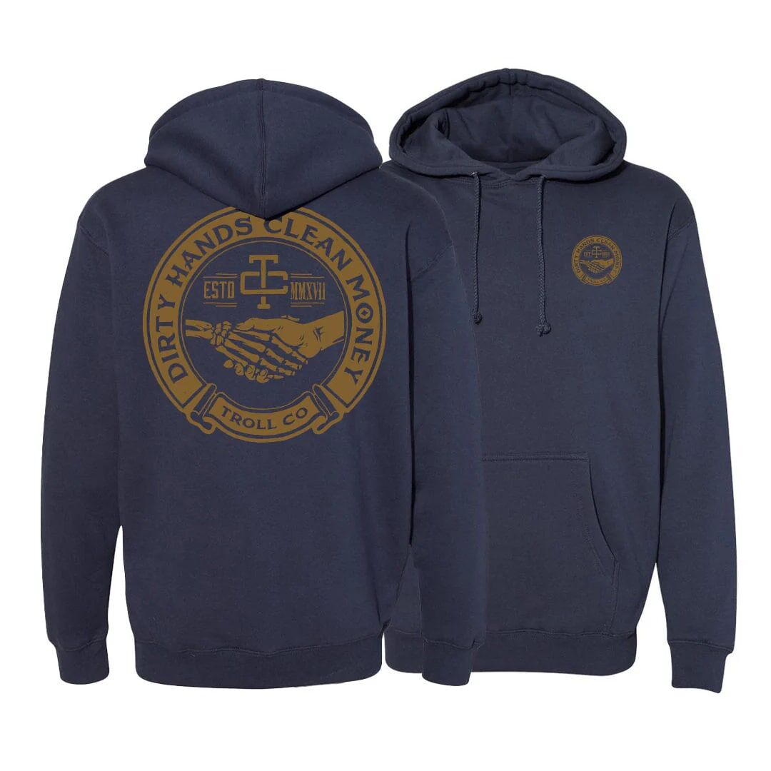 Troll Co. Men's Haggler Hoodie in Navy