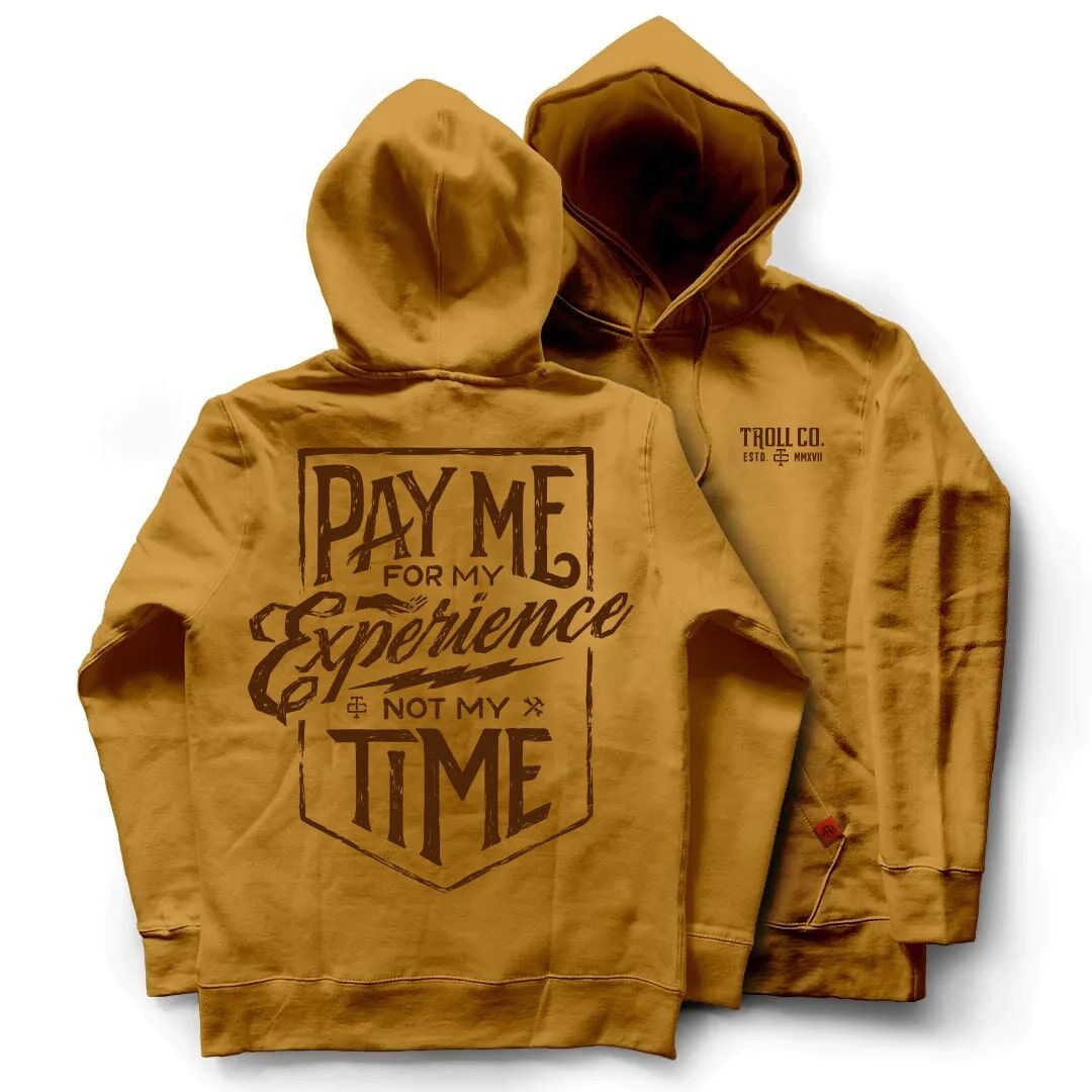 Troll Co. Men's Pay Me Hoodie in Saddle