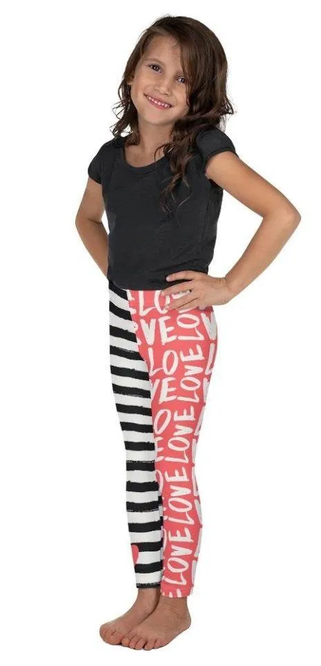 Two-Patterned Valentine's Day Kid's Leggings