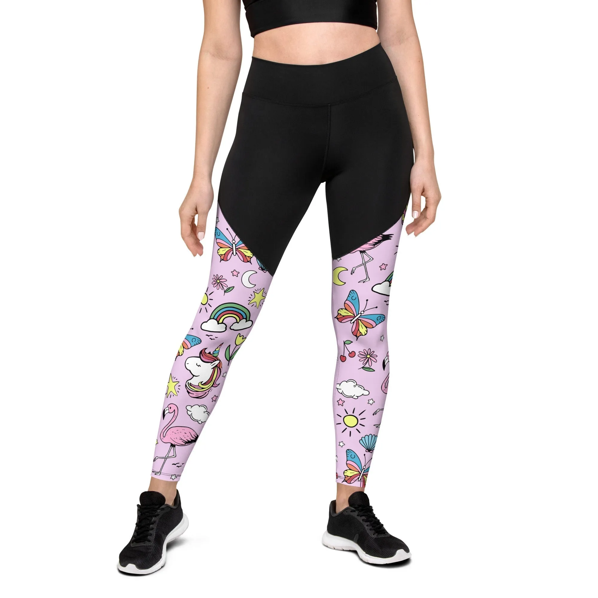 Unicorn Print Compression Leggings