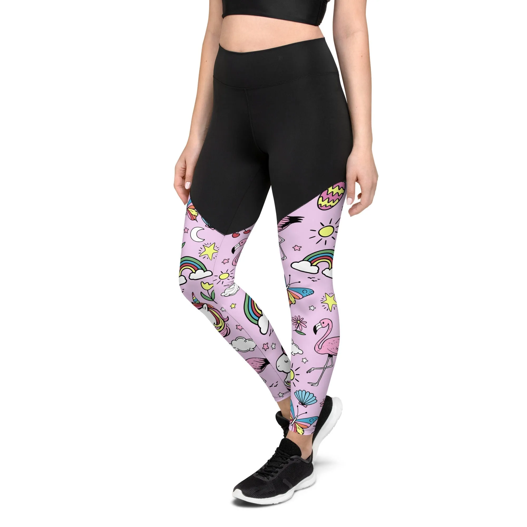 Unicorn Print Compression Leggings