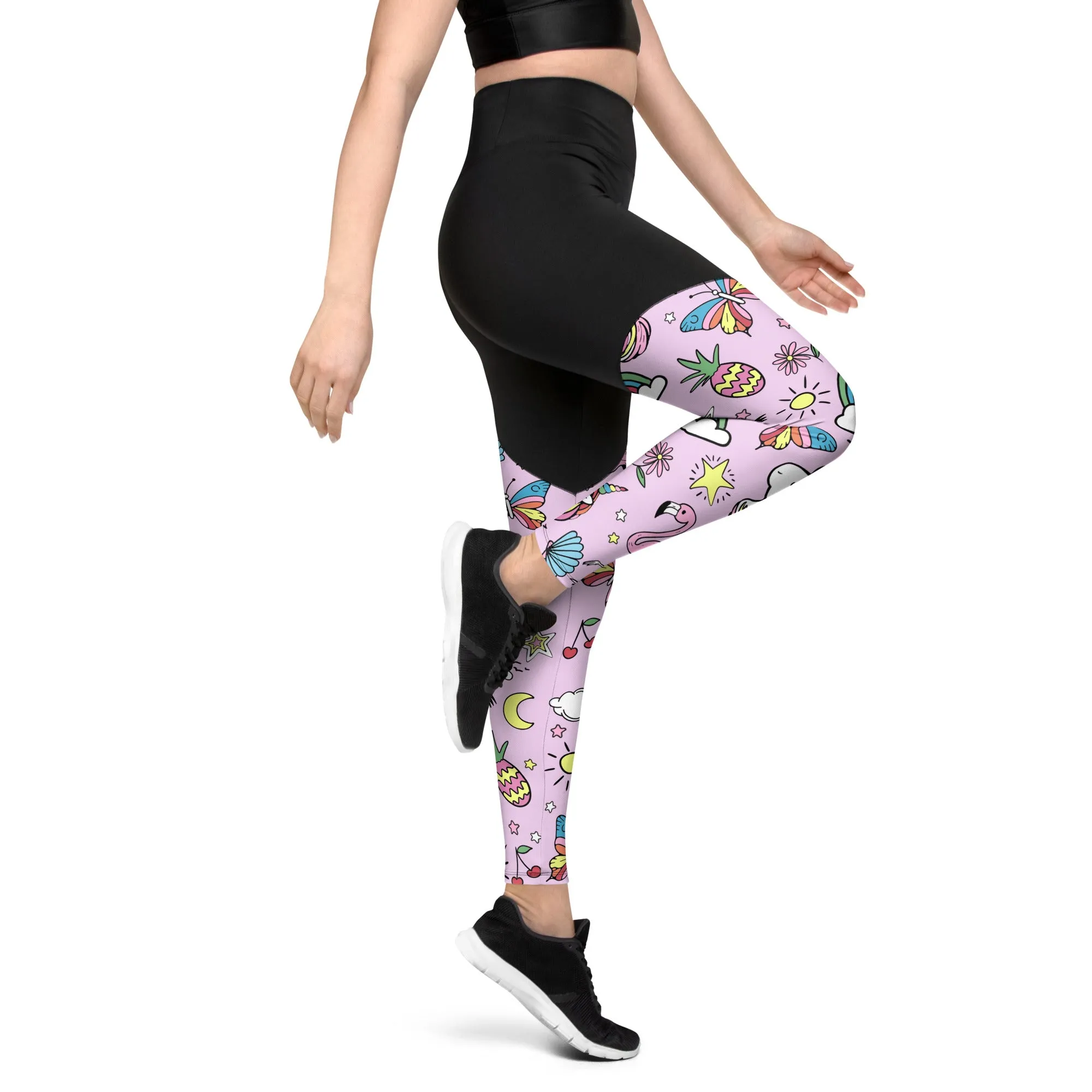 Unicorn Print Compression Leggings