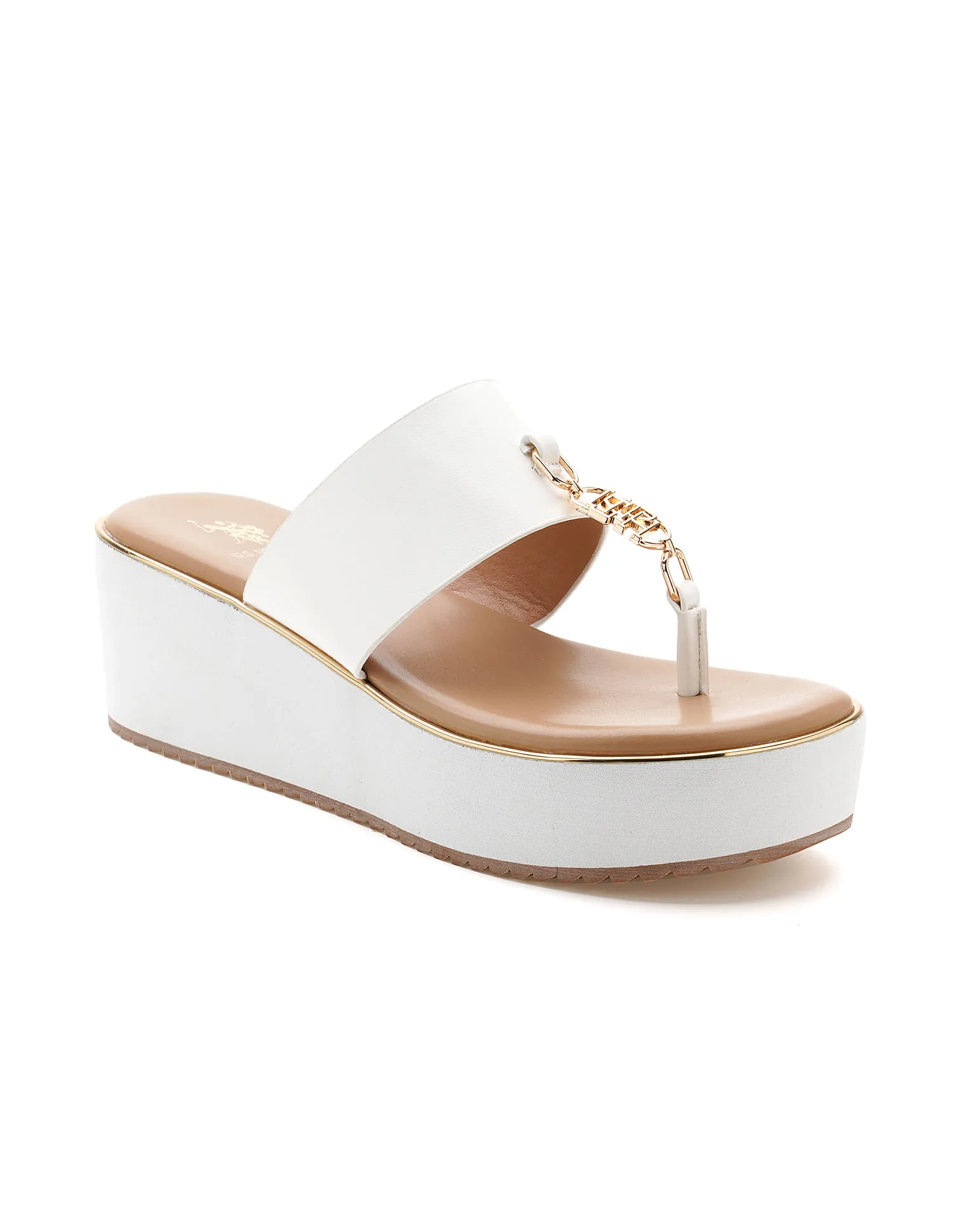 U.S. Polo Assn. Toe Separator Alessia Wedge Sandals