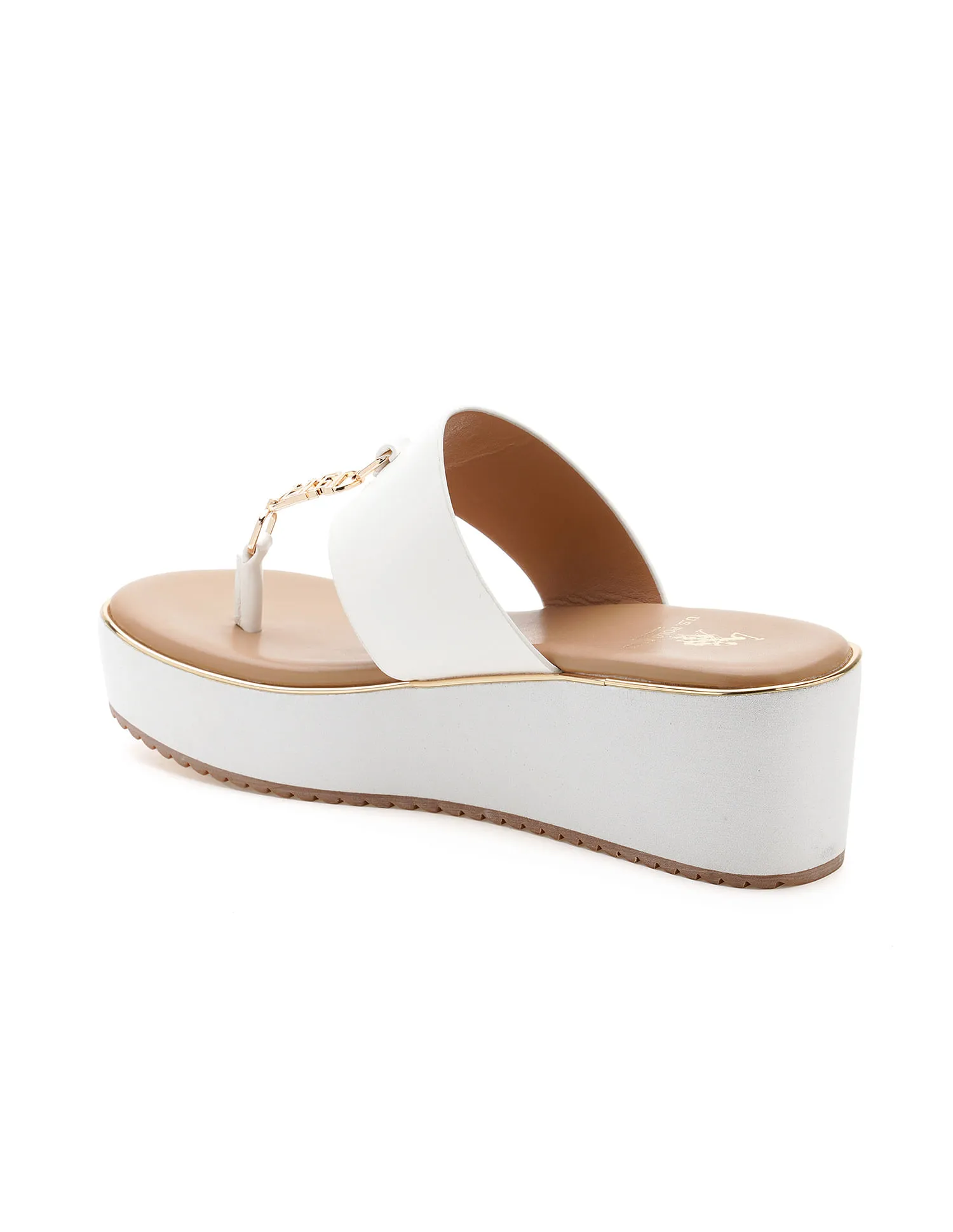 U.S. Polo Assn. Toe Separator Alessia Wedge Sandals