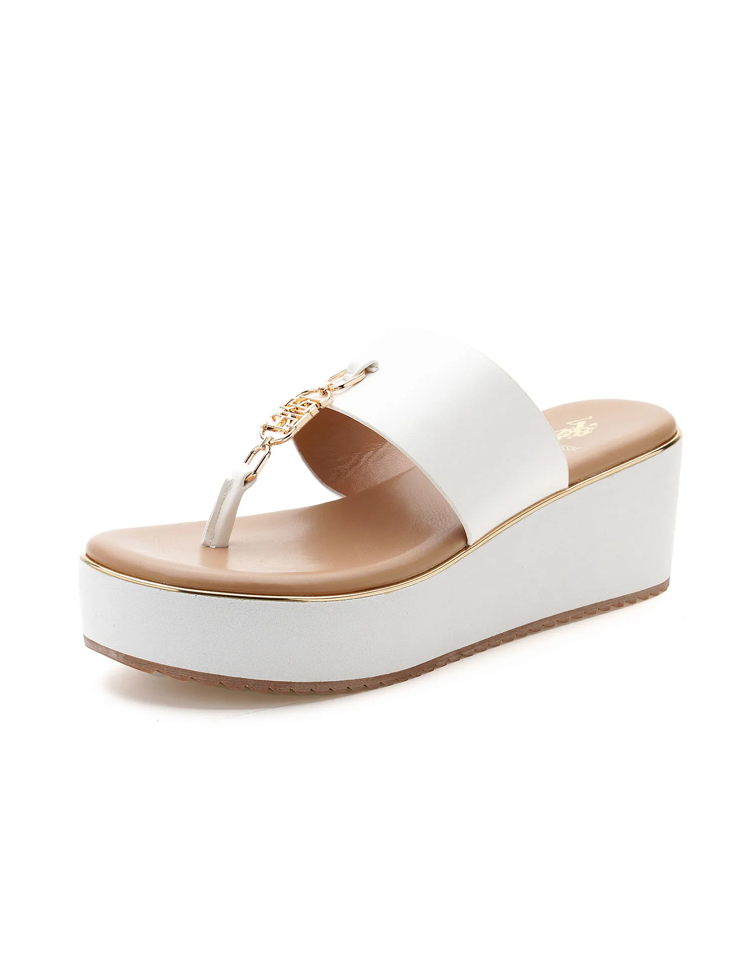 U.S. Polo Assn. Toe Separator Alessia Wedge Sandals