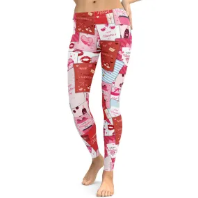 Valentine's Day Cards Leggings