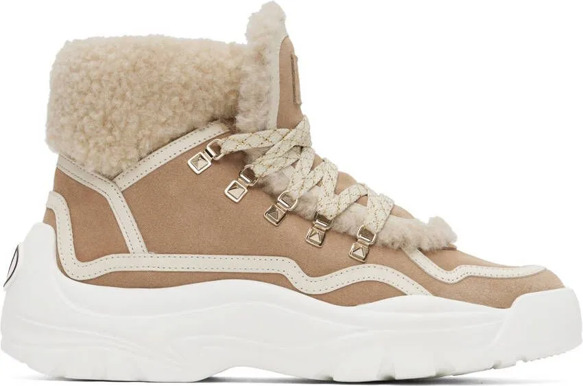 Valentino Garavani Beige Suede Gumboy Sneakers