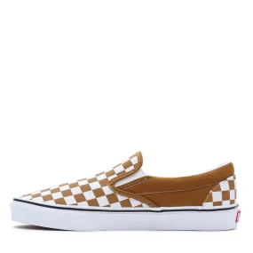 Vans Classic Slip-On Checkerboard Trainers Golden Brown