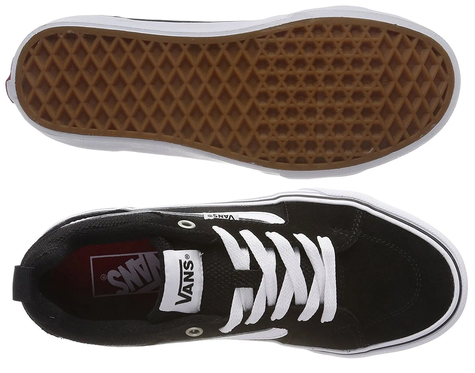 VANS Filmore Suede Casual Trainers Black White