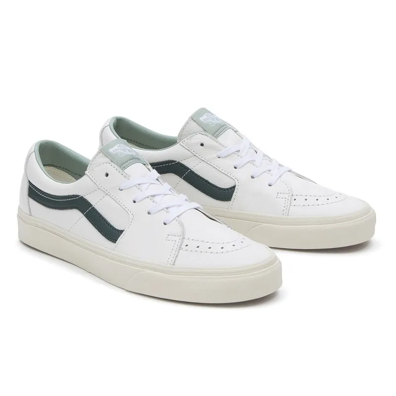 Vans Sk8-Low Premium Leather Trainers Green Gables