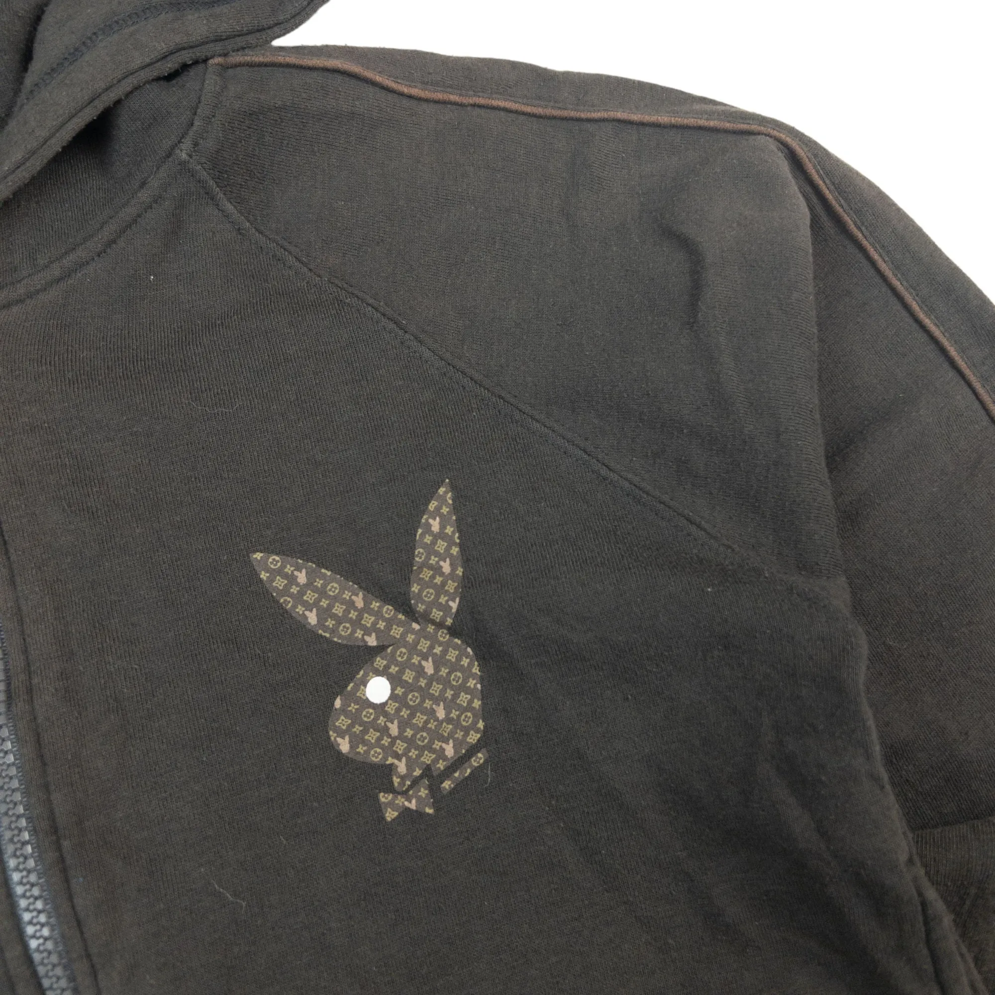 Vintage Playboy Monogram Zip Up Hoodie Womens Size M | Second Wave Vintage