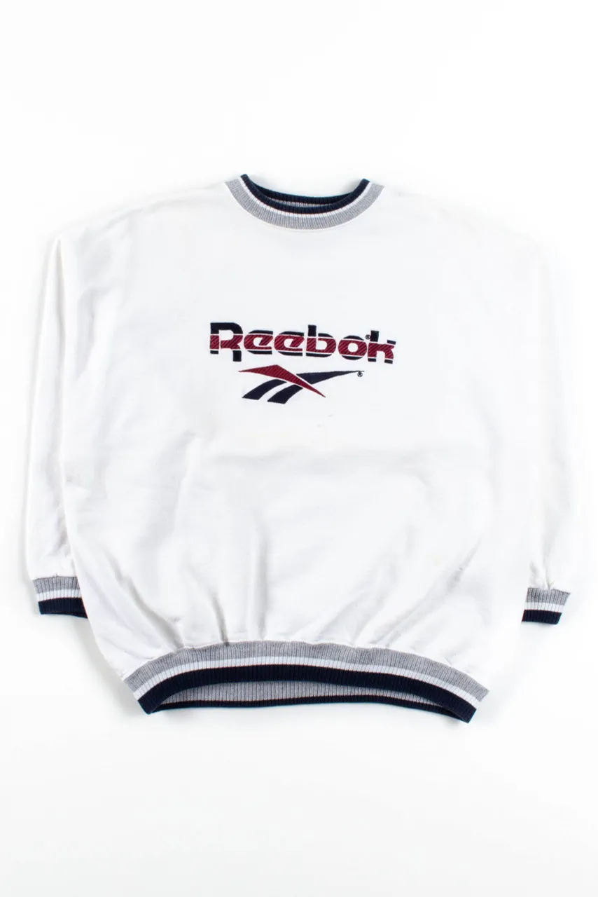 White Reebok Ringer Sweatshirt