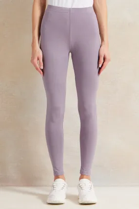 Women Lilac Long Length Leggings