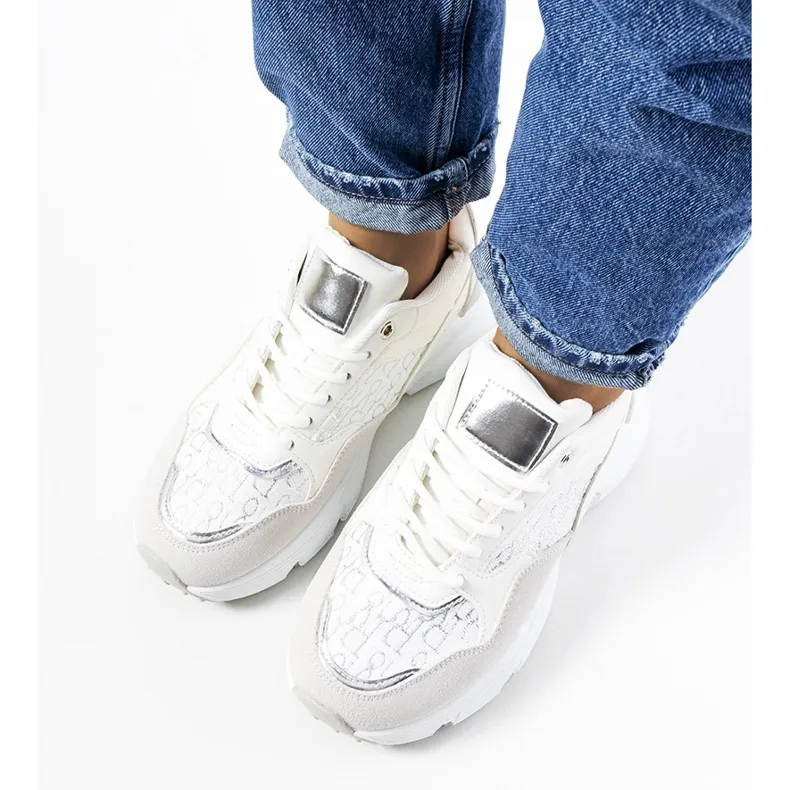 Women's white Viale sneakers grey