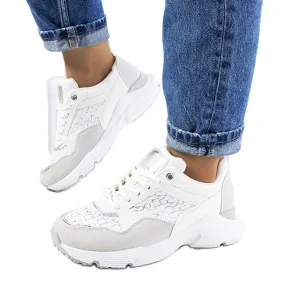 Women's white Viale sneakers grey