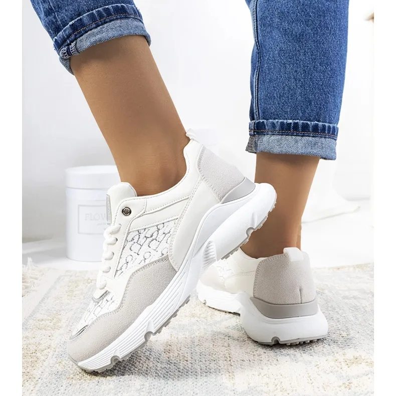 Women's white Viale sneakers grey