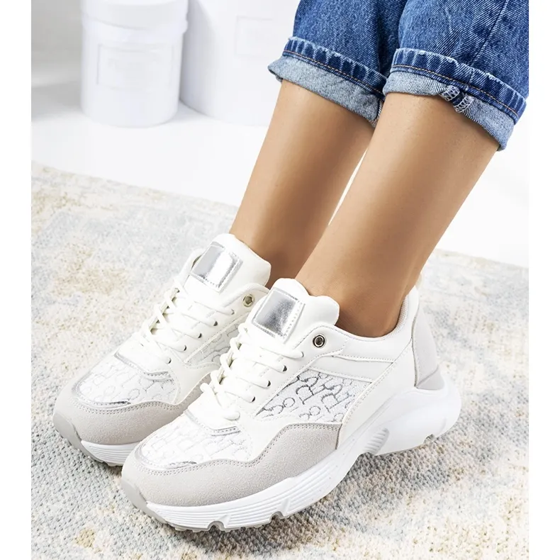 Women's white Viale sneakers grey