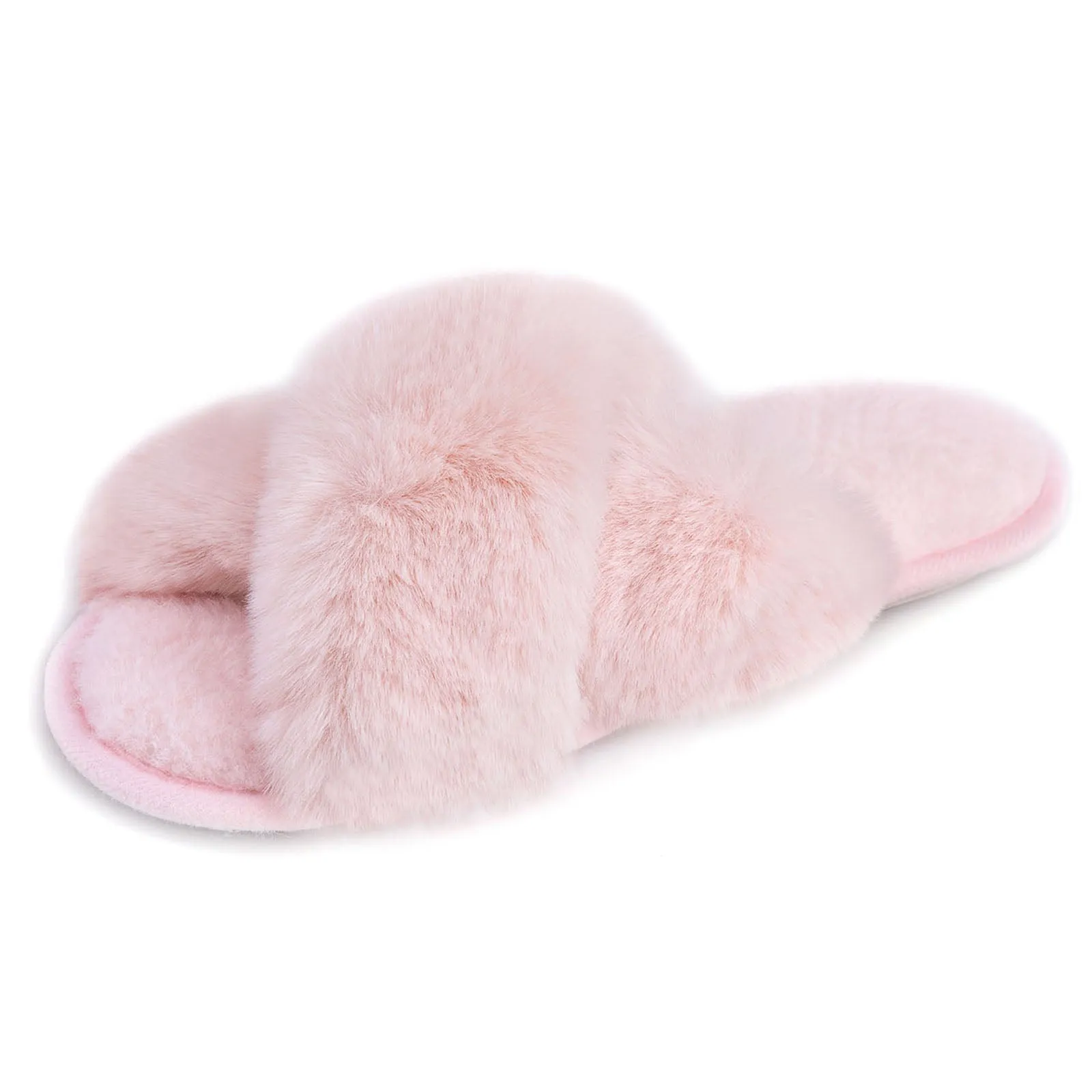 Women's Adeline Cross-Band Faux Fur Slipper