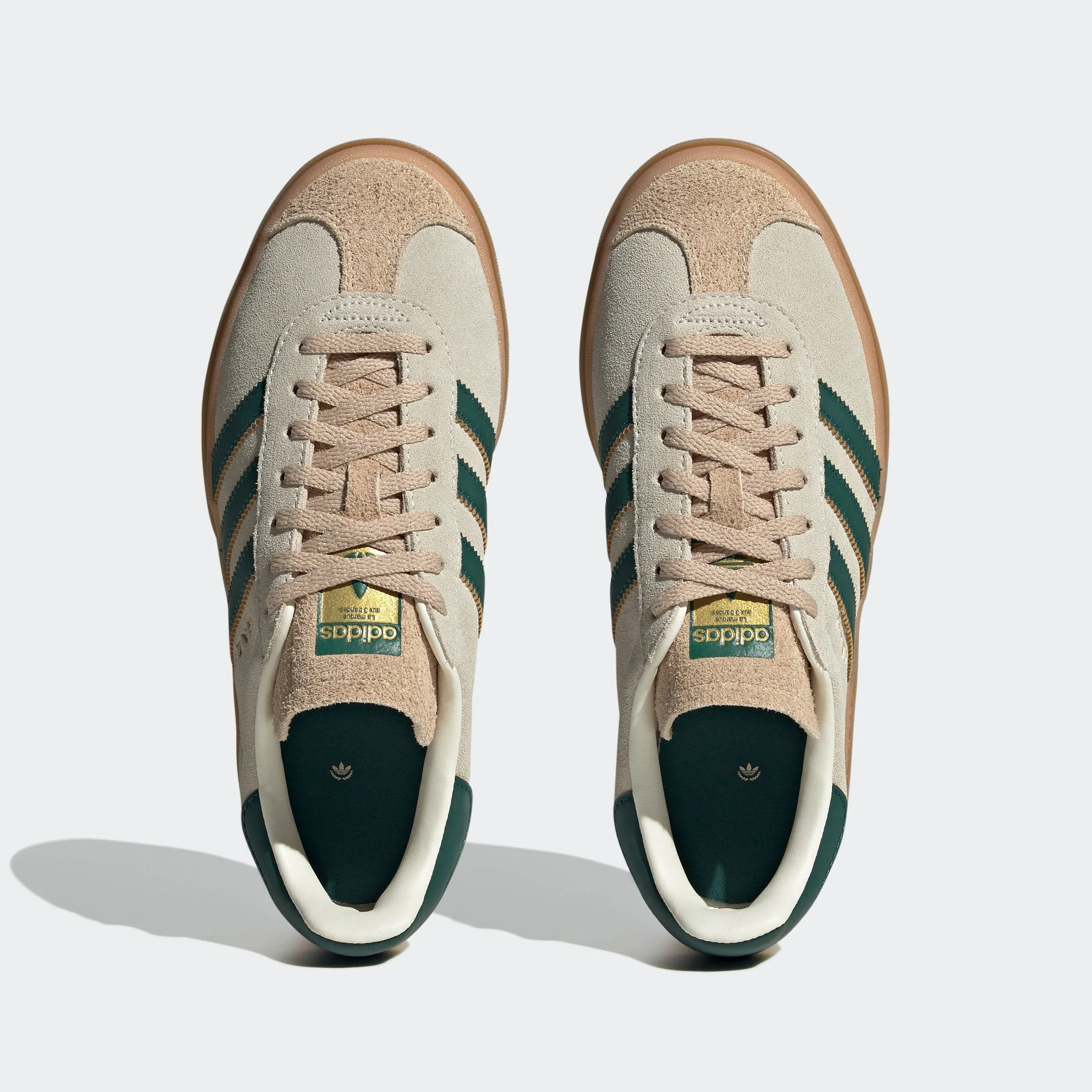 Women's adidas Originals Gazelle Bold Shoes Cream White Green