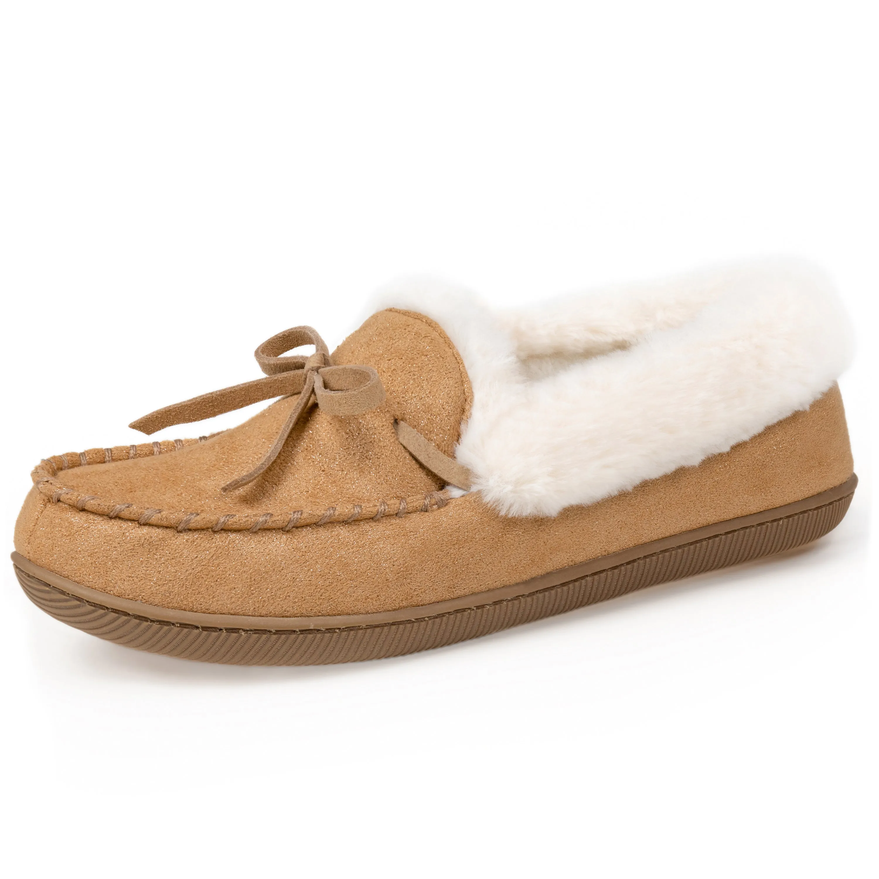 Women's Caroline Glittered Moccasin Slipper