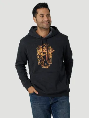 Wrangler Men's - George Strait Guitar Hoodie - Charcoal Heather