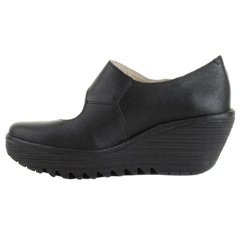 Yasi682Fly Leather Women's Wedge Heel Shoes