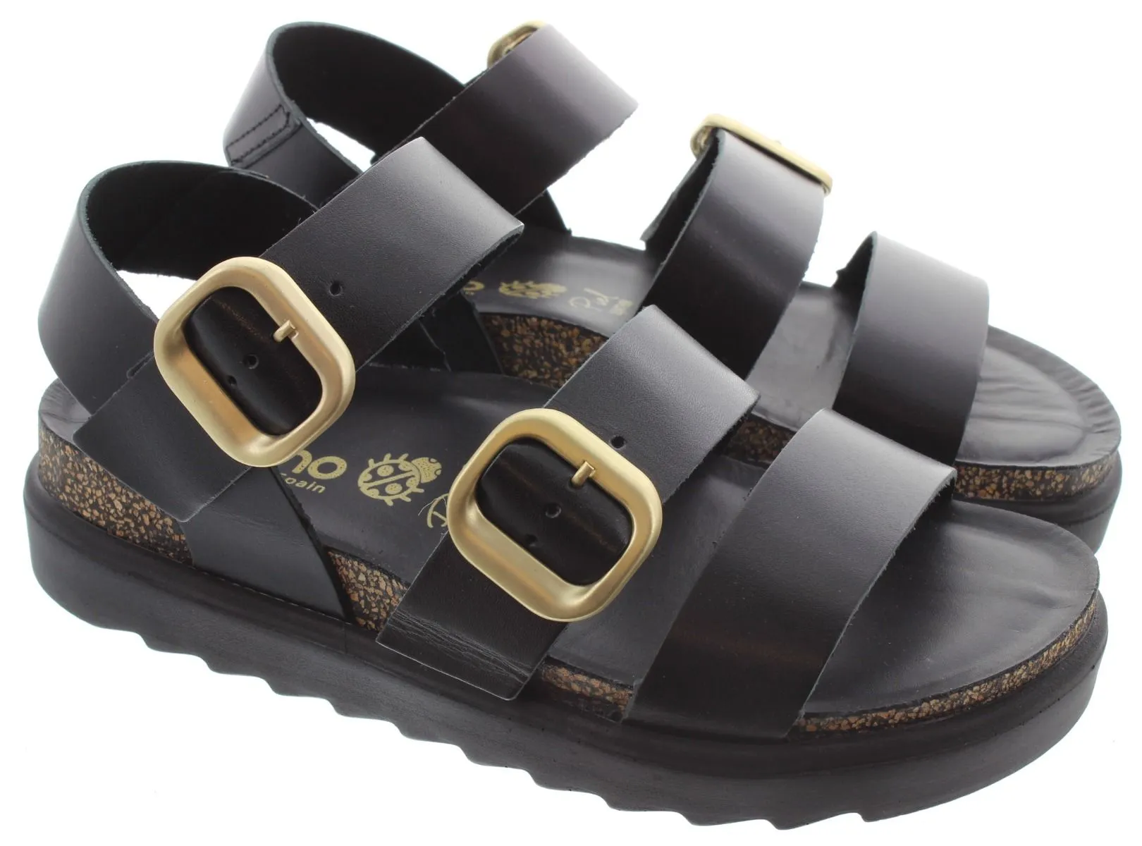 YOKONO Ladies Tunez 127 Chunky Sandals In Black