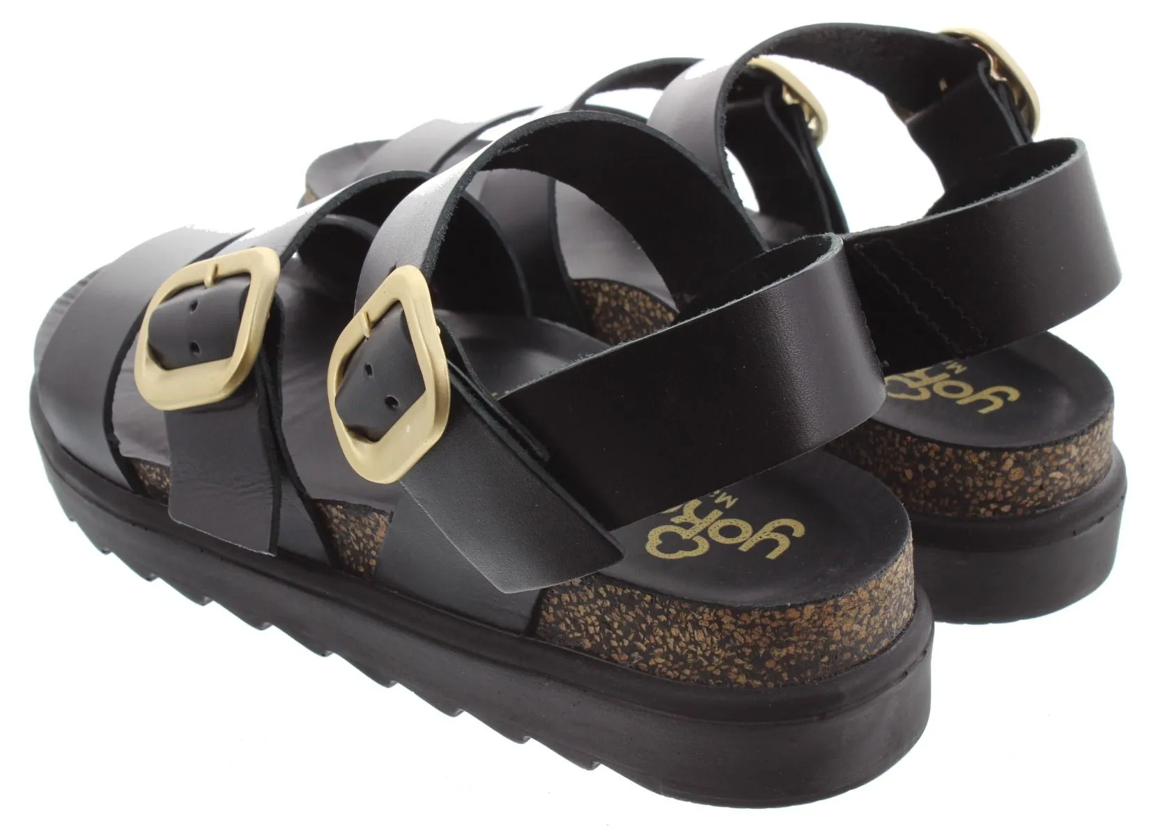 YOKONO Ladies Tunez 127 Chunky Sandals In Black