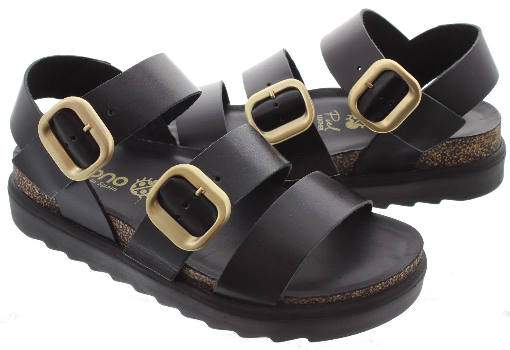 YOKONO Ladies Tunez 127 Chunky Sandals In Black