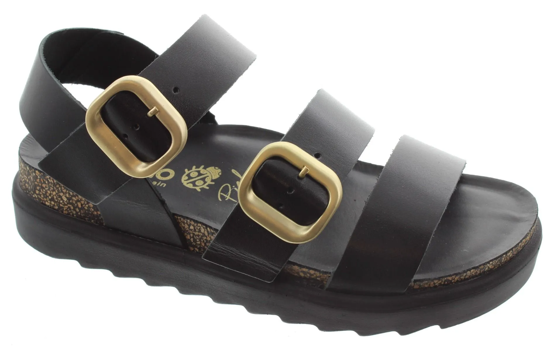 YOKONO Ladies Tunez 127 Chunky Sandals In Black