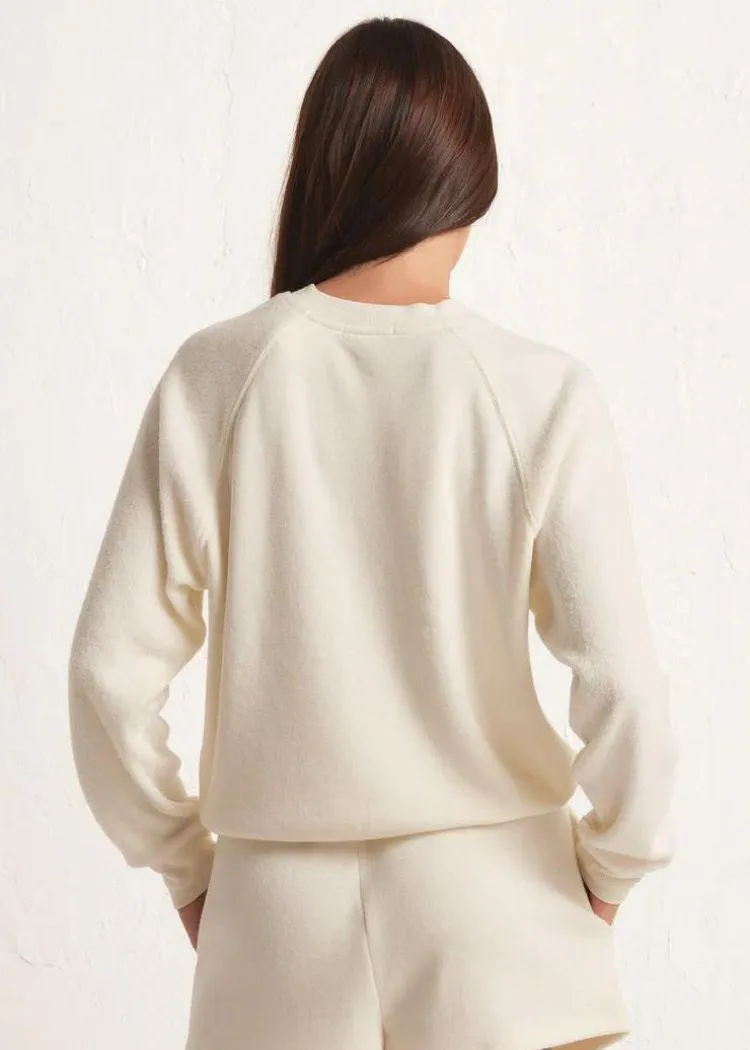 Z Supply Saldana Reverse Fleece Top - Sandstone